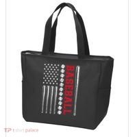 American Flag Baseball Team Gift Tote Bag thumb 3