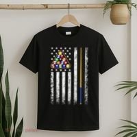 American Flag Billiards Vintage Pool Player T-Shirt thumb 2