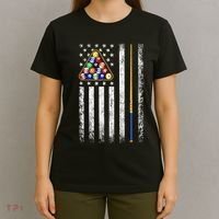 American Flag Billiards Vintage Pool Player T-Shirt thumb 4