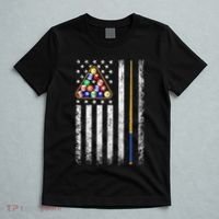 American Flag Billiards Vintage Pool Player T-Shirt thumb 5