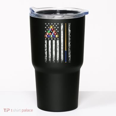 American Flag Billiards Vintage Pool Player Tumbler