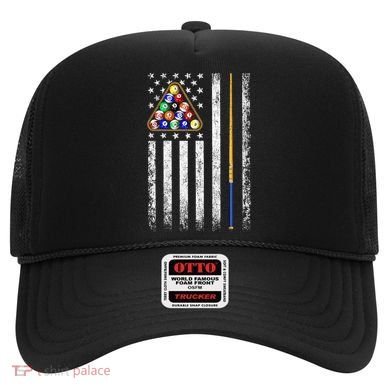 American Flag Billiards Vintage Pool Player Hat