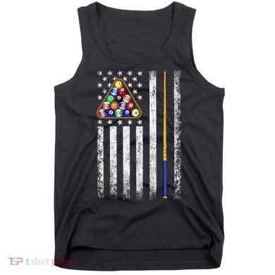 American Flag Billiards Vintage Pool Player Tank Top