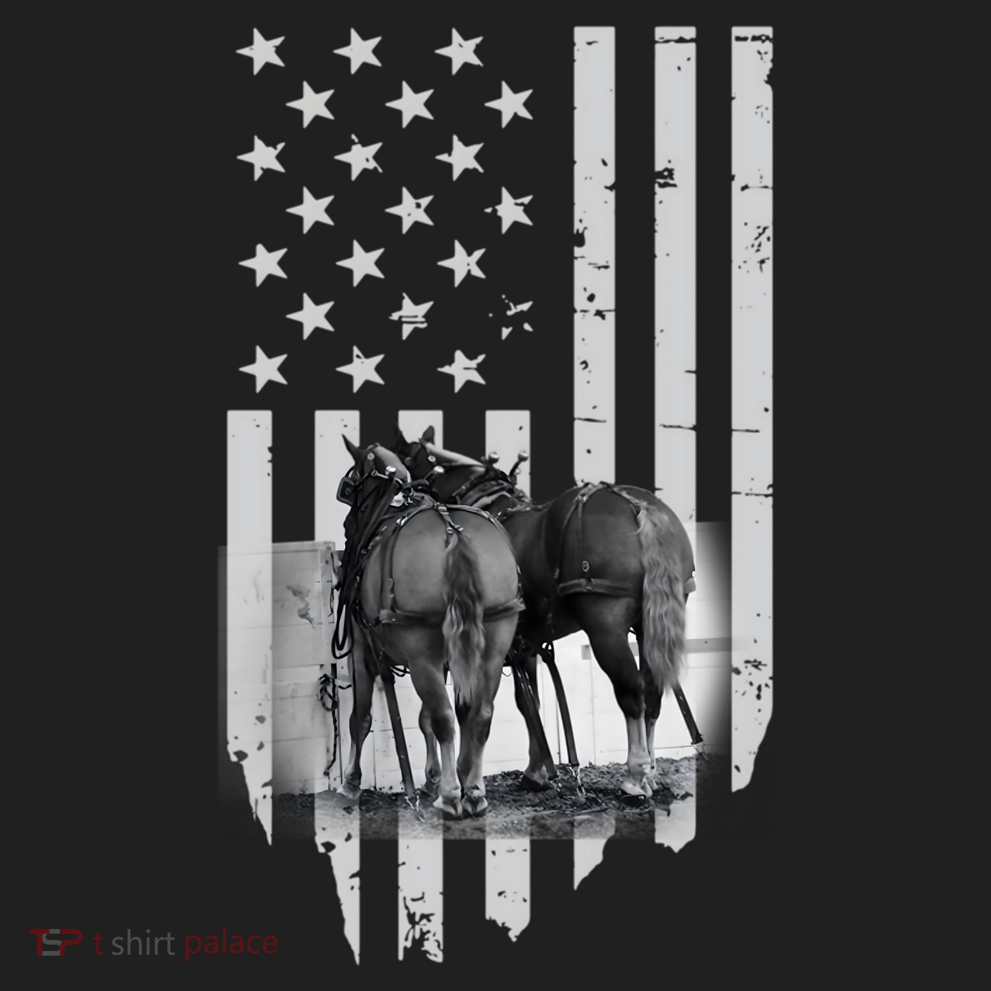 American Flag Belgian Draft Horses Gift For Farmer Meaningful Gift Beanie
