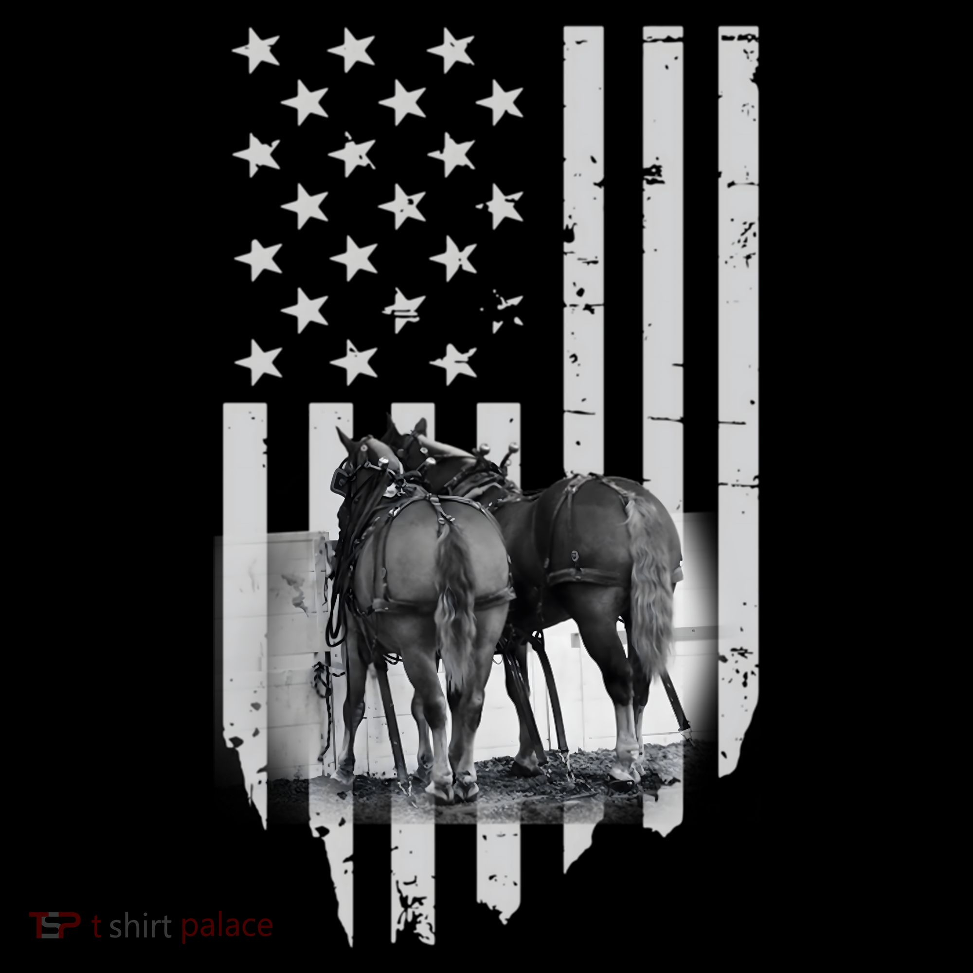 American Flag Belgian Draft Horses Gift For Farmer Meaningful Gift Women's Hoodie