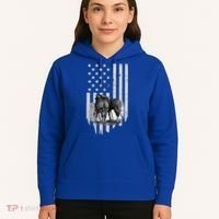 American Flag Belgian Draft Horses Gift For Farmer Meaningful Gift Hoodie thumb 5
