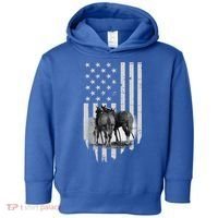 American Flag Belgian Draft Horses Gift For Farmer Meaningful Gift Toddler Hoodie thumb 0