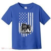 American Flag Belgian Draft Horses Gift For Farmer Meaningful Gift Toddler T-Shirt thumb 0