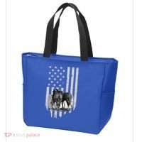 American Flag Belgian Draft Horses Gift For Farmer Meaningful Gift Tote Bag thumb 3