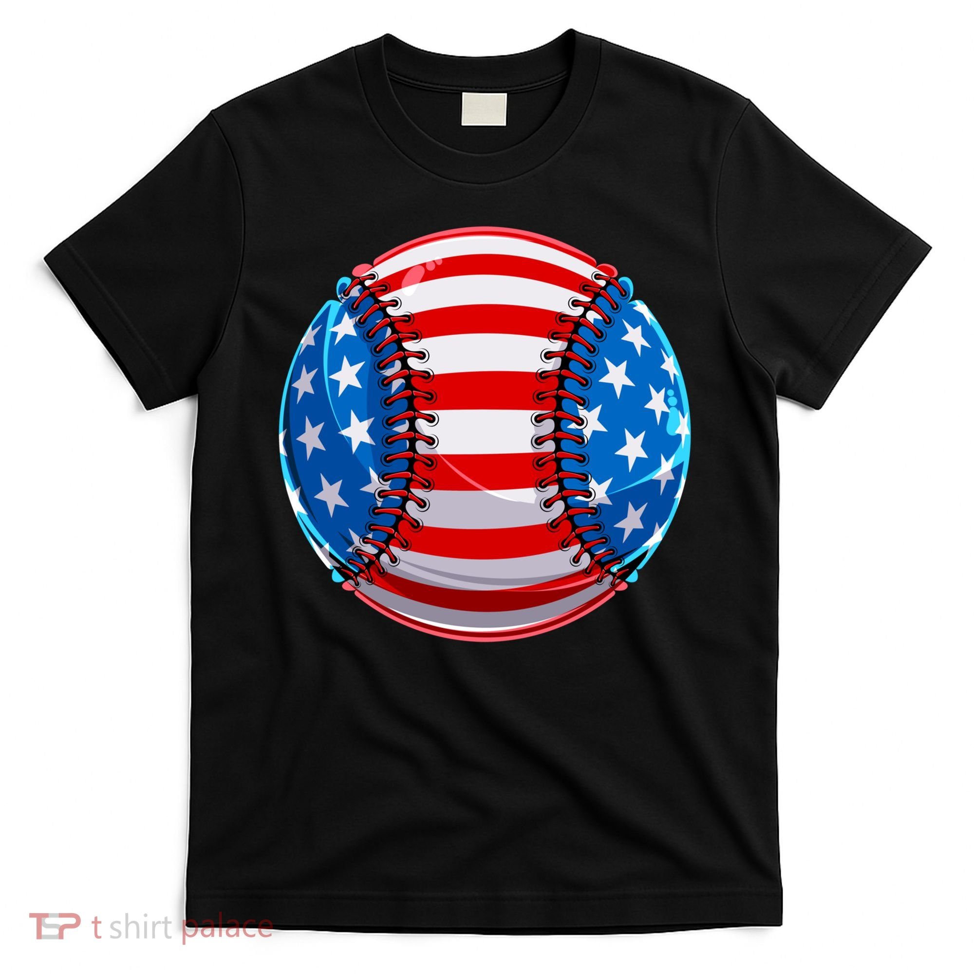 American Flag Baseball Gift 4th Of July Usa Flag Baseball Gift T-Shirt