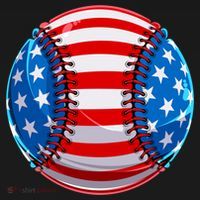 American Flag Baseball Gift 4th Of July Usa Flag Baseball Gift T-Shirt thumb 7