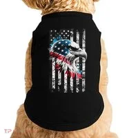American Flag Bald Eagle Patriotic Bald Eagle Doggie Tank thumb 0
