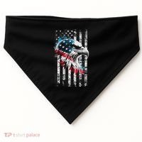 American Flag Bald Eagle Patriotic Bald Eagle USA-Made Doggie Bandana thumb 0