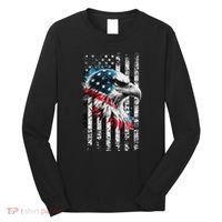 American Flag Bald Eagle Patriotic Bald Eagle Long Sleeve Shirt thumb 0