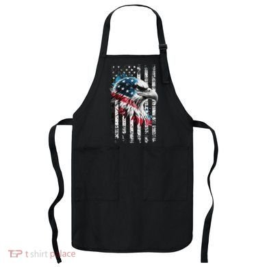 American Flag Bald Eagle Patriotic Bald Eagle Apron