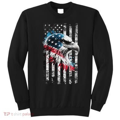 American Flag Bald Eagle Patriotic Bald Eagle Sweatshirt