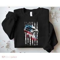 American Flag Bald Eagle Patriotic Bald Eagle Sweatshirt thumb 2