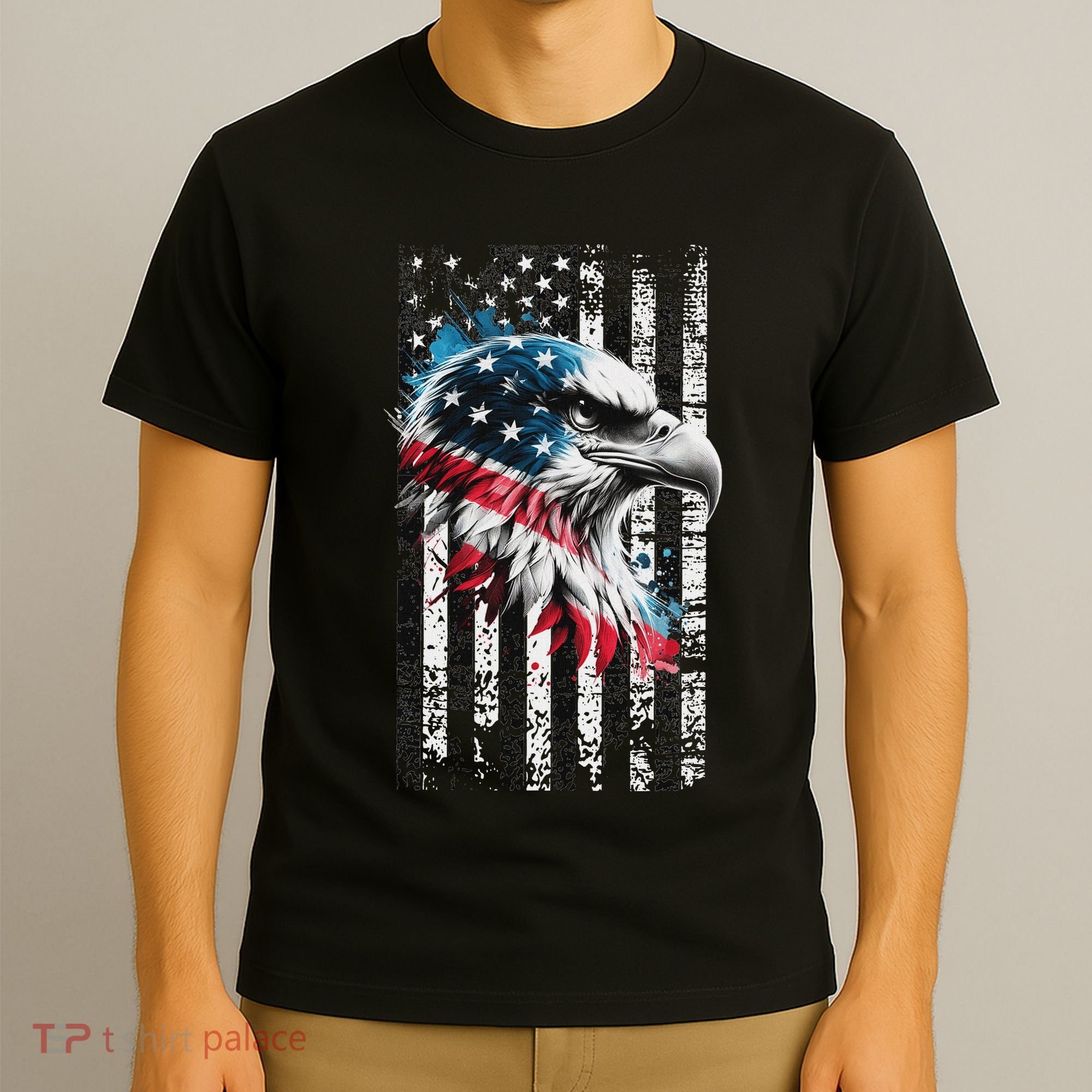 American Flag Bald Eagle Patriotic Bald Eagle T-Shirt