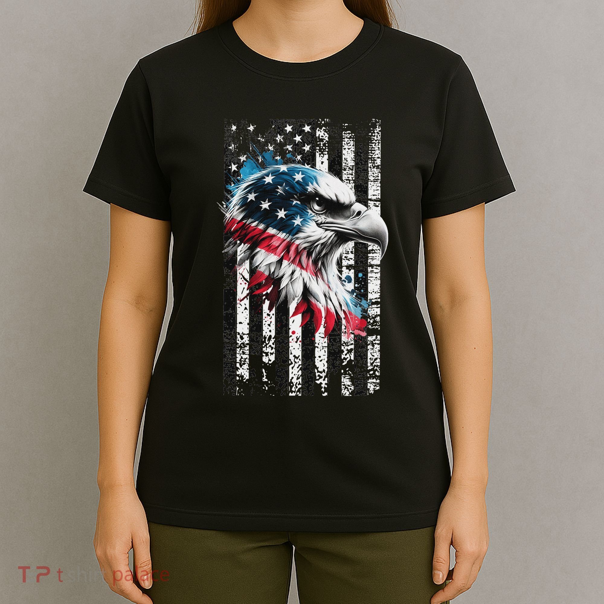 American Flag Bald Eagle Patriotic Bald Eagle T-Shirt