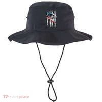 American Flag Bald Eagle Patriotic Bald Eagle Bucket Hat thumb 0
