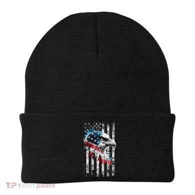 American Flag Bald Eagle Patriotic Bald Eagle Beanie