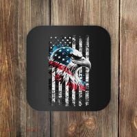 American Flag Bald Eagle Patriotic Bald Eagle Coaster thumb 0