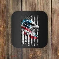American Flag Bald Eagle Patriotic Bald Eagle Coaster thumb 0