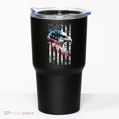 American Flag Bald Eagle Patriotic Bald Eagle Tumbler