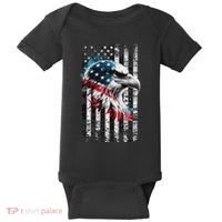 American Flag Bald Eagle Patriotic Bald Eagle Baby Bodysuit thumb 0