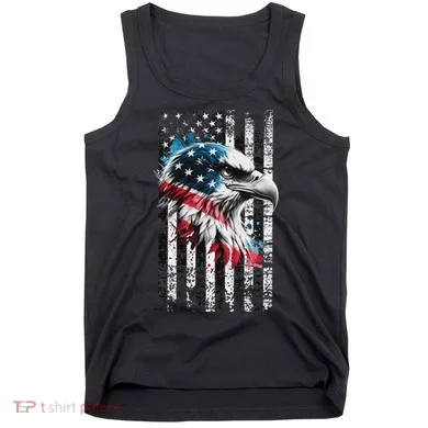 American Flag Bald Eagle Patriotic Bald Eagle Tank Top