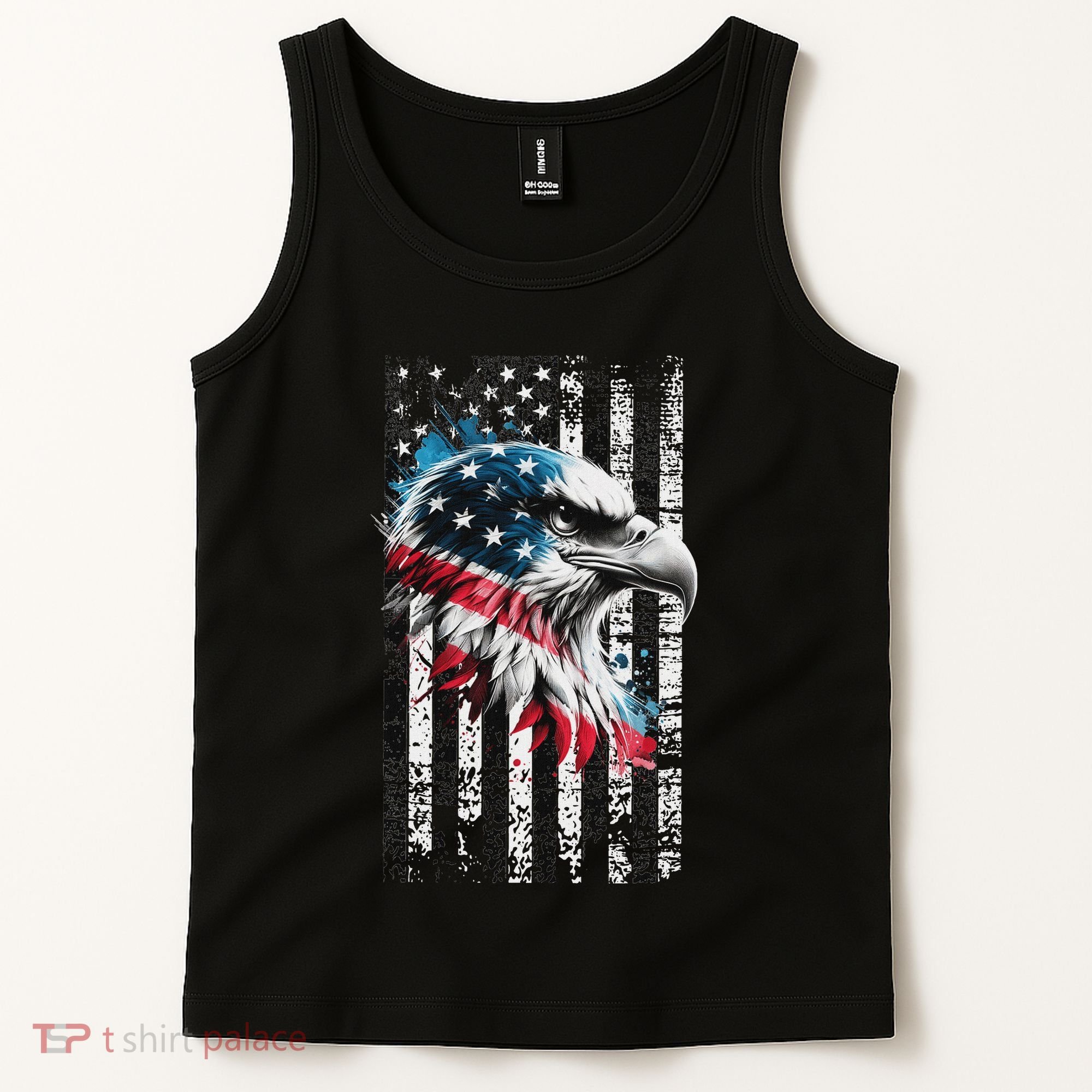 American Flag Bald Eagle Patriotic Bald Eagle Tank Top