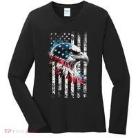 American Flag Bald Eagle Patriotic Bald Eagle Women's Long Sleeve Shirt thumb 0