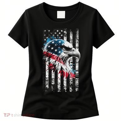 American Flag Bald Eagle Patriotic Bald Eagle Women's T-Shirt
