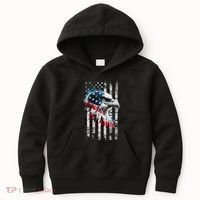 American Flag Bald Eagle Patriotic Bald Eagle Kids Hoodie thumb 0