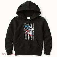 American Flag Bald Eagle Patriotic Bald Eagle Kids Hoodie thumb 0