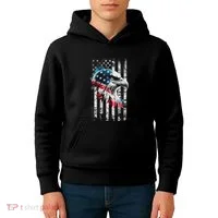 American Flag Bald Eagle Patriotic Bald Eagle Kids Hoodie thumb 4