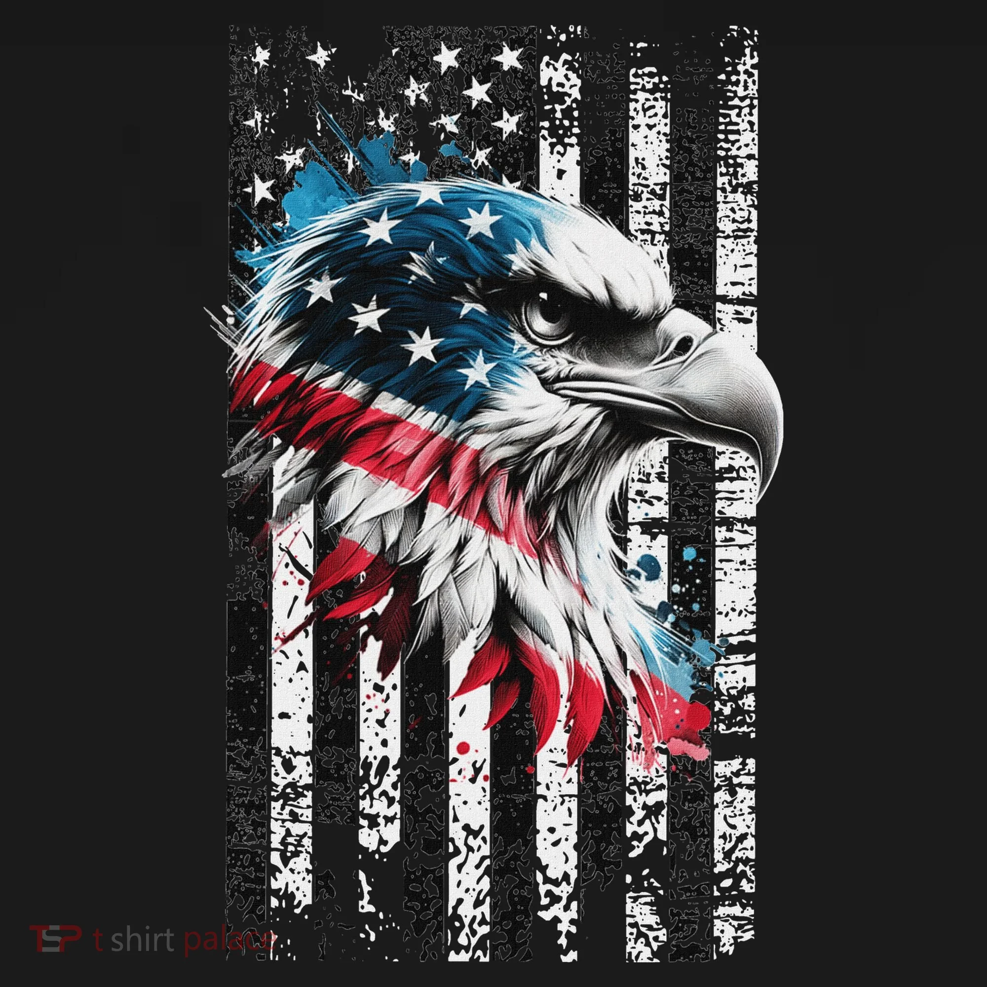 American Flag Bald Eagle Patriotic Bald Eagle Kids Long Sleeve Shirt