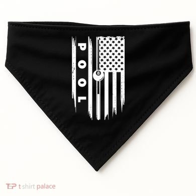 American Flag Billiards Pool Player Billiard Gift USA-Made Doggie Bandana