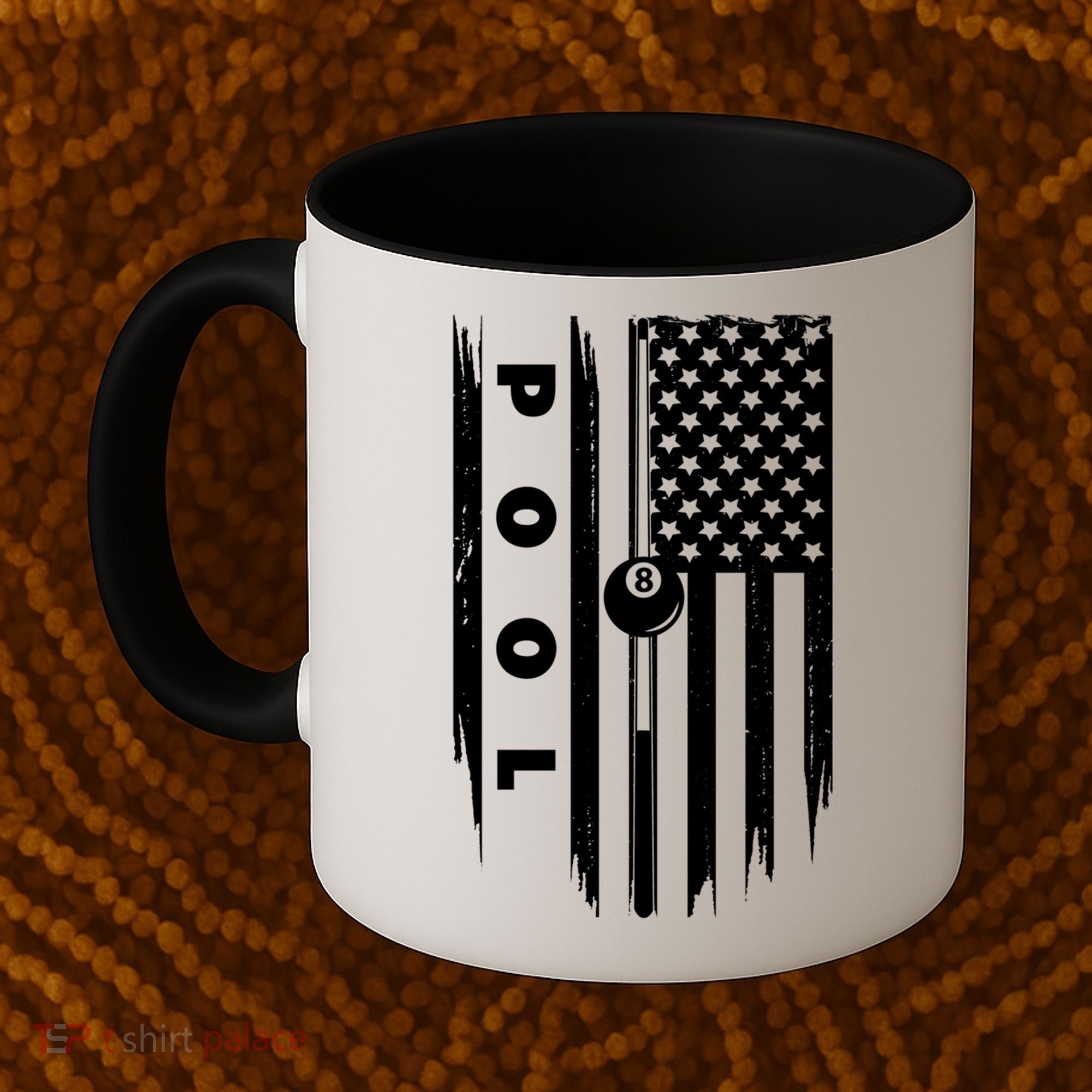American Flag Billiards Pool Player Billiard Gift Coffee Mug