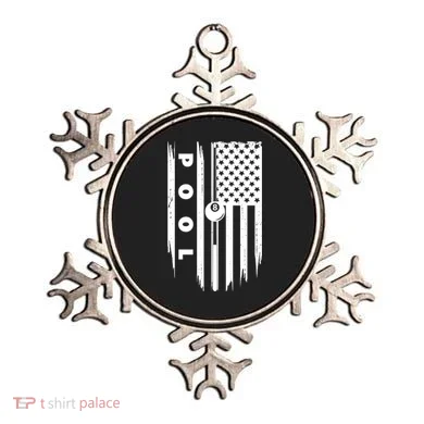 American Flag Billiards Pool Player Billiard Gift Ornament