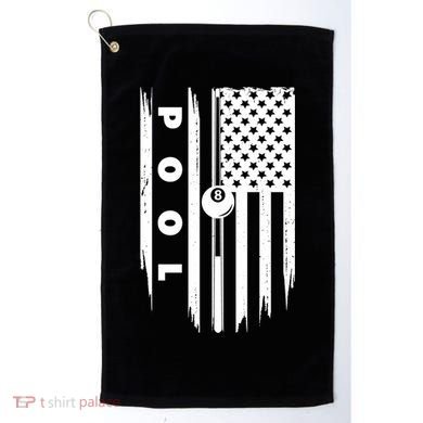 American Flag Billiards Pool Player Billiard Gift Golf Towel