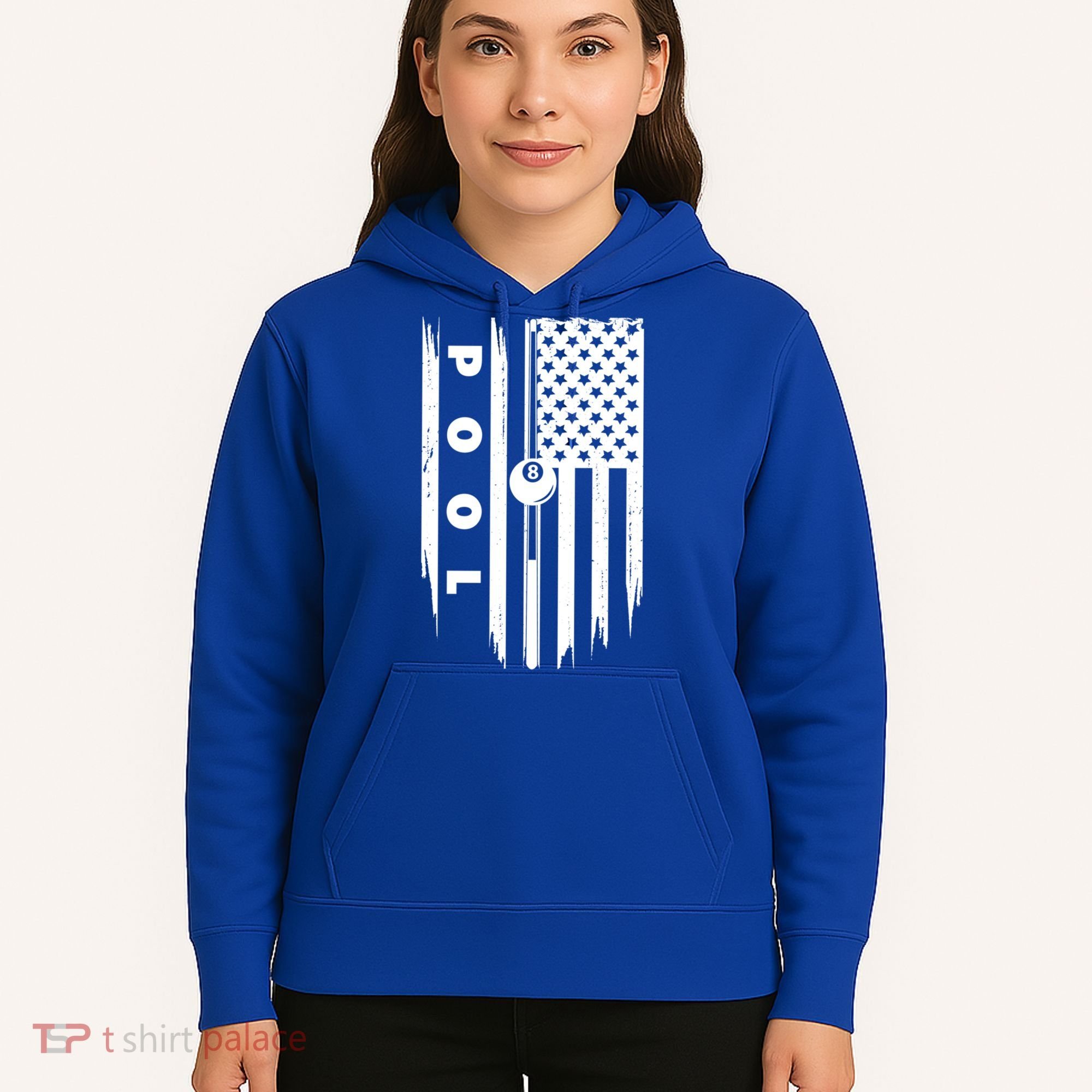 American Flag Billiards Pool Player Billiard Gift Hoodie