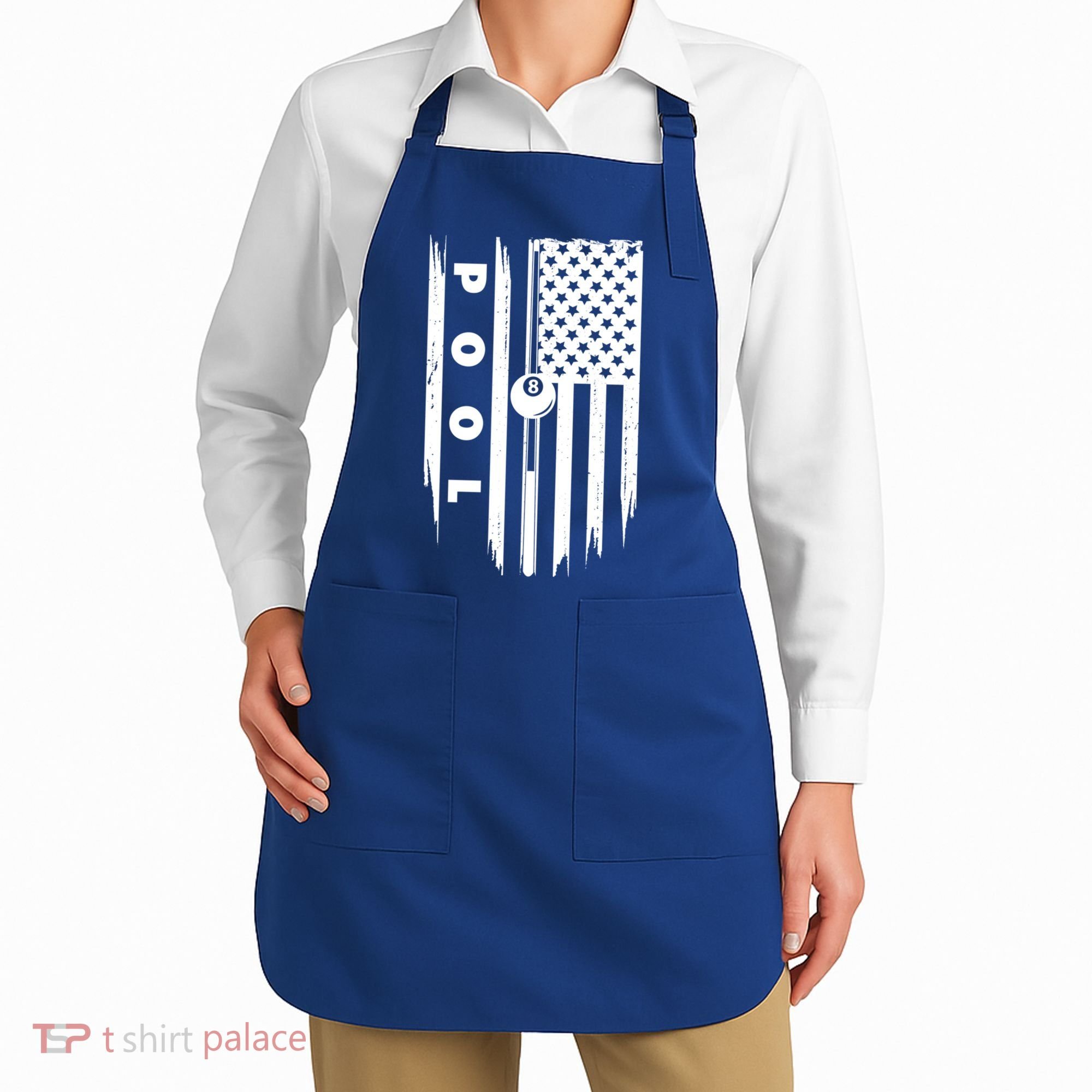 American Flag Billiards Pool Player Billiard Gift Apron