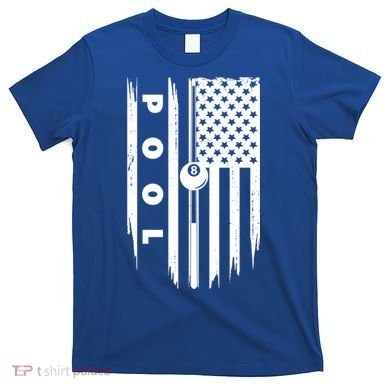 American Flag Billiards Pool Player Billiard Gift T-Shirt