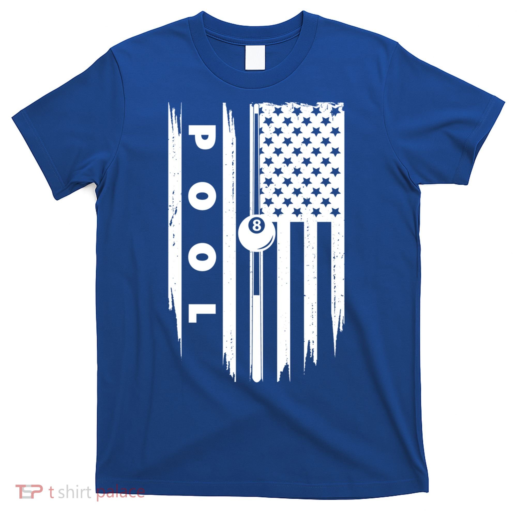 American Flag Billiards Pool Player Billiard Gift T-Shirt