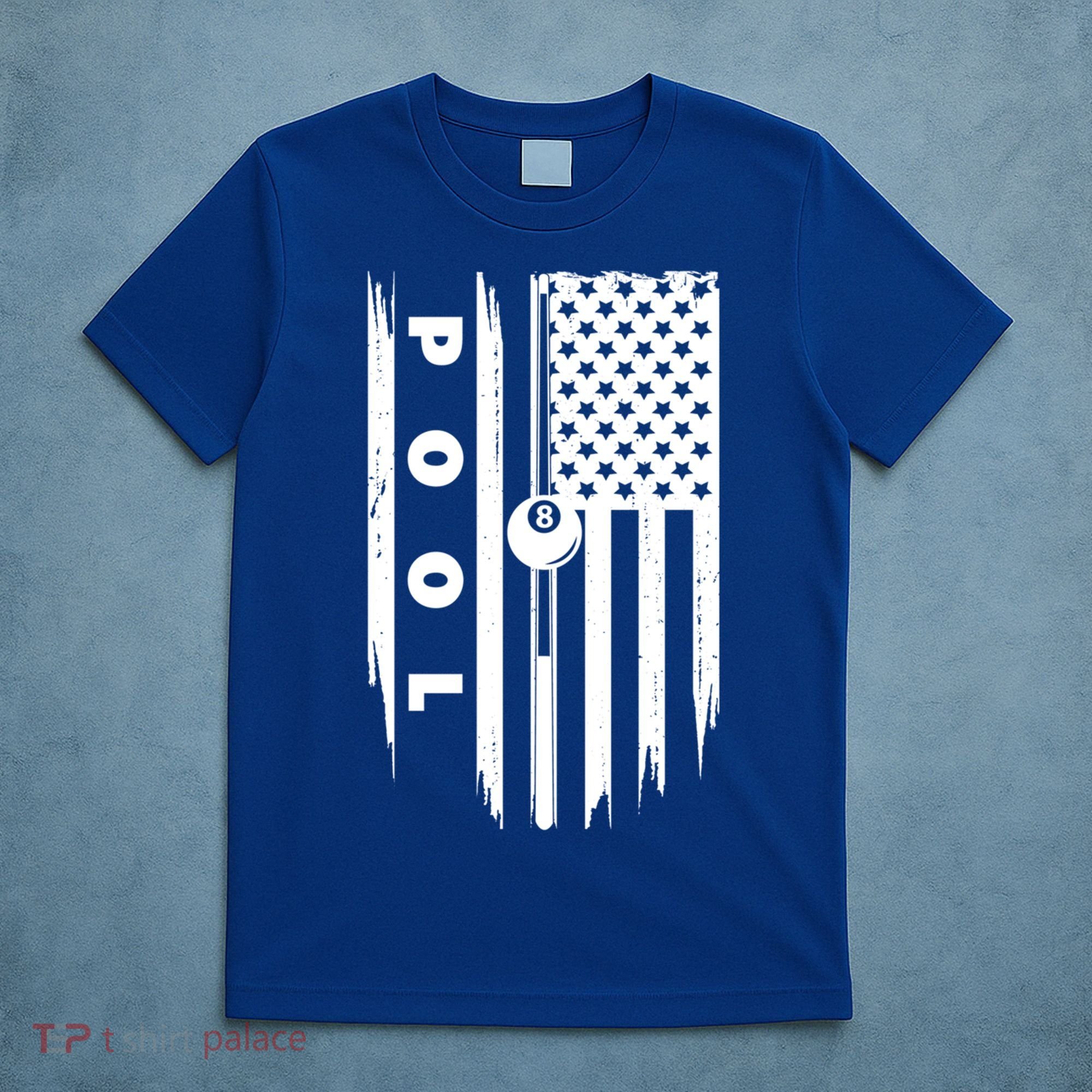 American Flag Billiards Pool Player Billiard Gift T-Shirt