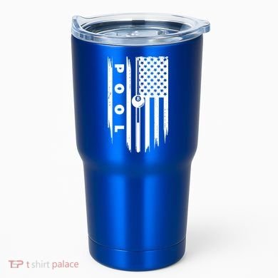 American Flag Billiards Pool Player Billiard Gift Tumbler