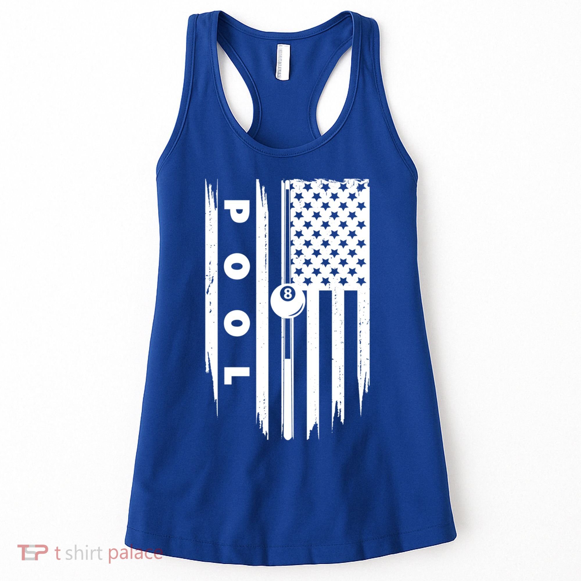 American Flag Billiards Pool Player Billiard Gift Women's Tank Top