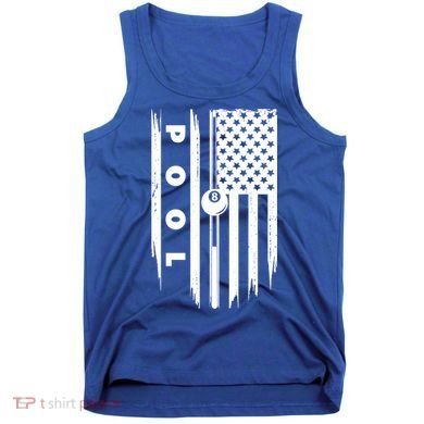 American Flag Billiards Pool Player Billiard Gift Tank Top