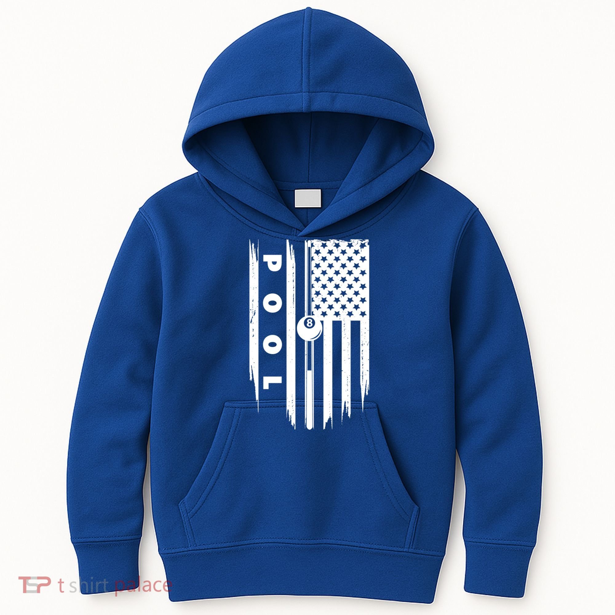 American Flag Billiards Pool Player Billiard Gift Kids Hoodie